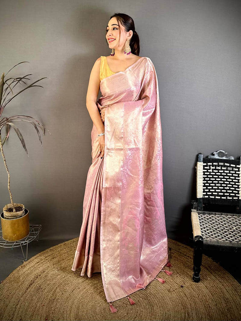 Elegant Zari Tissue Kanjivaram Saree
