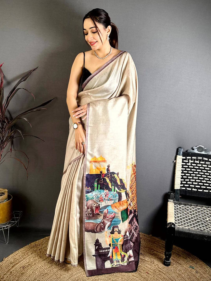 Karnataka Opulent Cultural Print Saree