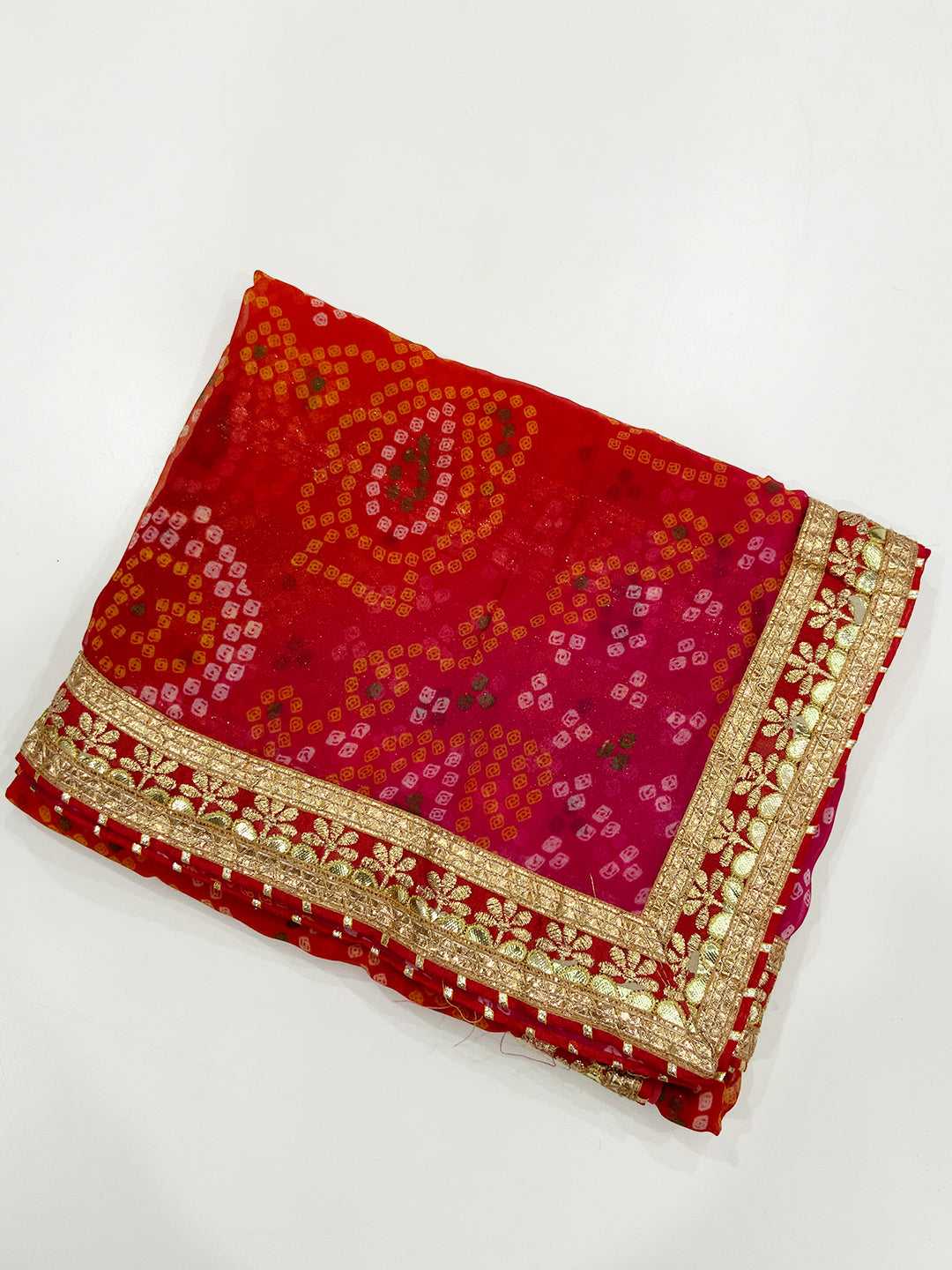 Graceful Chinnon Chiffon Bandhej Saree