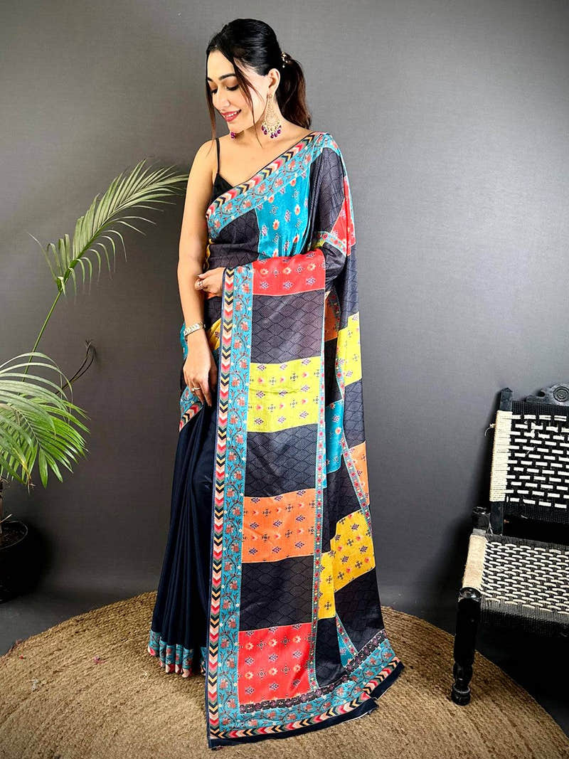 Graceful Soft Chinnon Chiffon Floral Saree