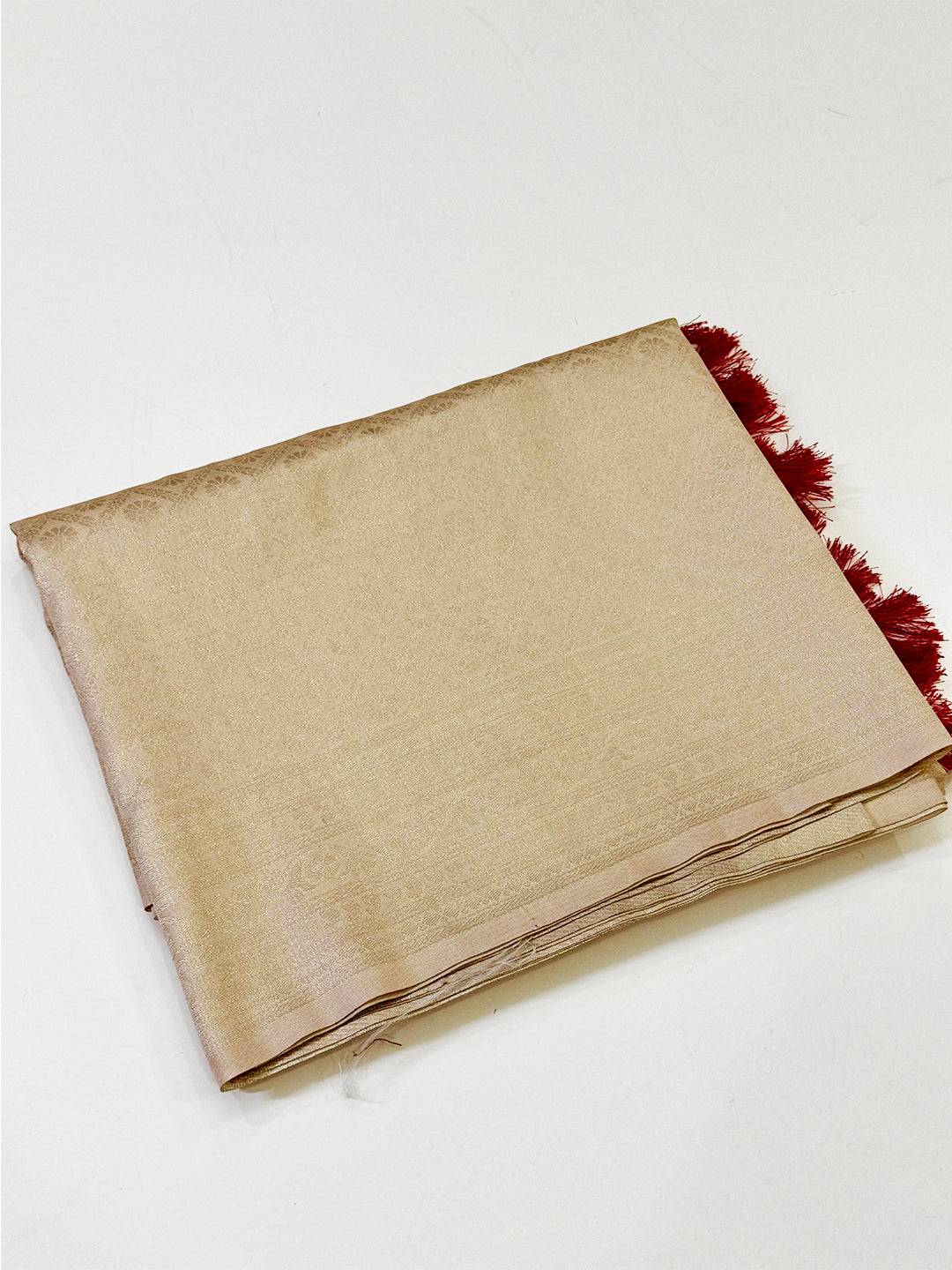 Artistic Soft Kanjivaram Kalamkari Pallu Saree