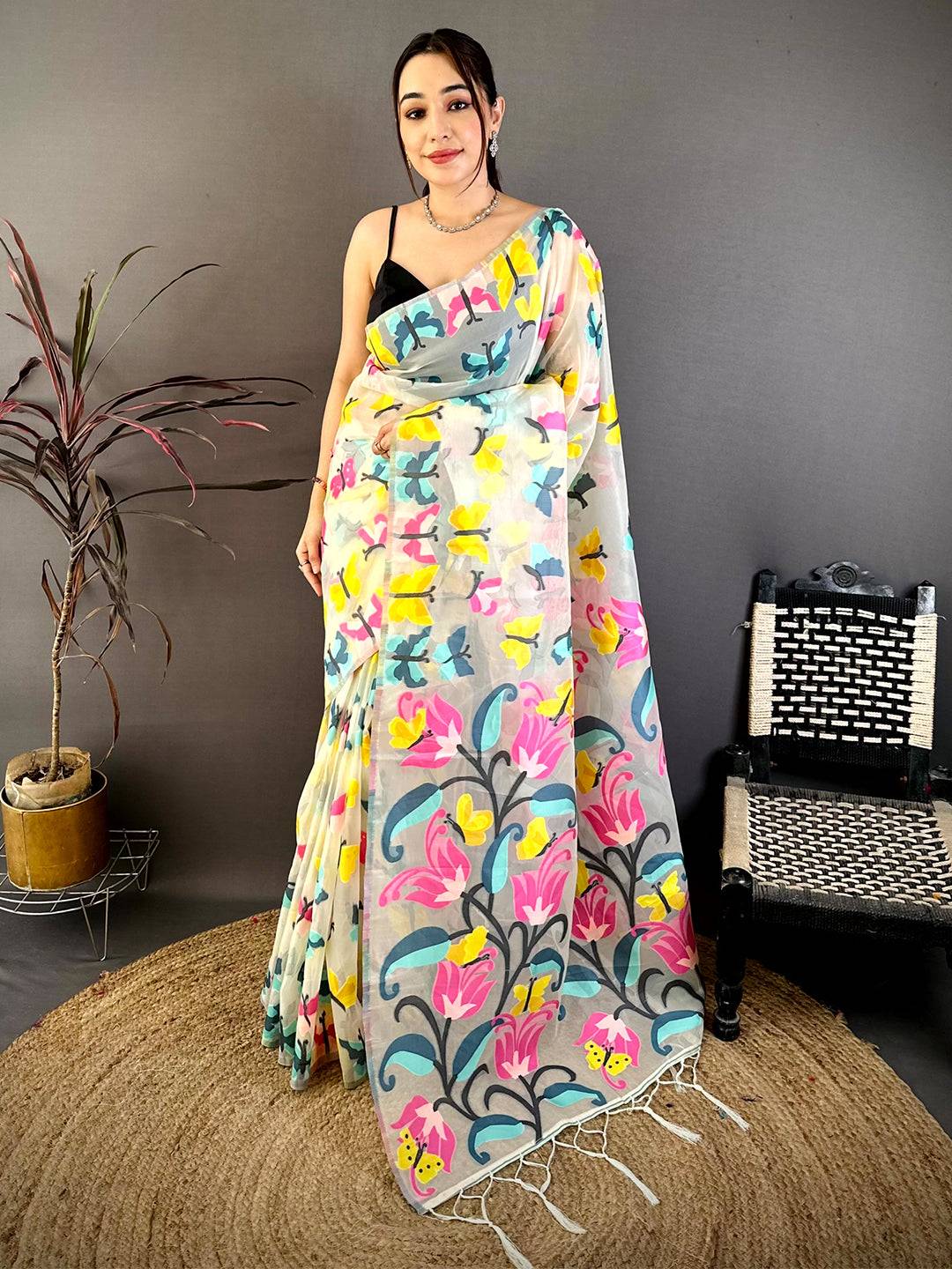 Royal Braso Silk Minakari Resham Saree