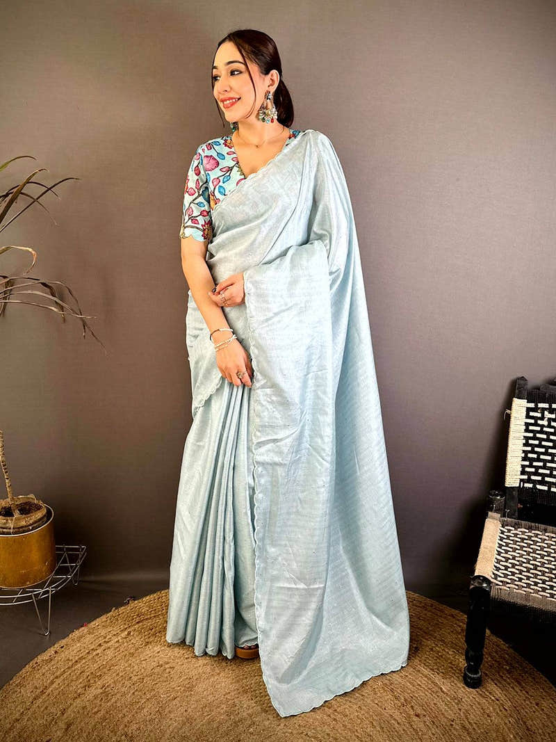 Exclusive Air Silk Resham Cutwork Saree
