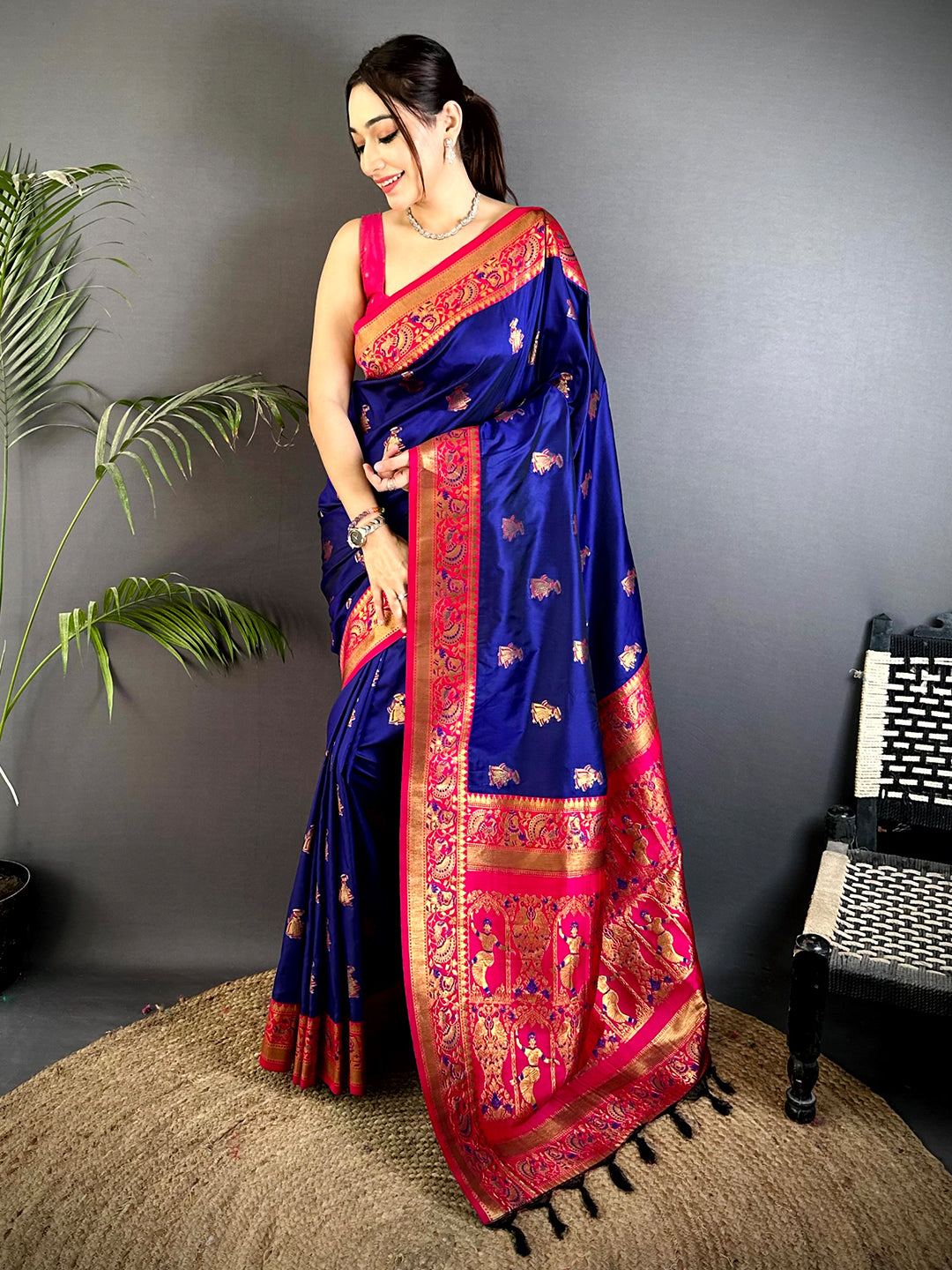 Royal Yeval Paithani Soft Silk Saree
