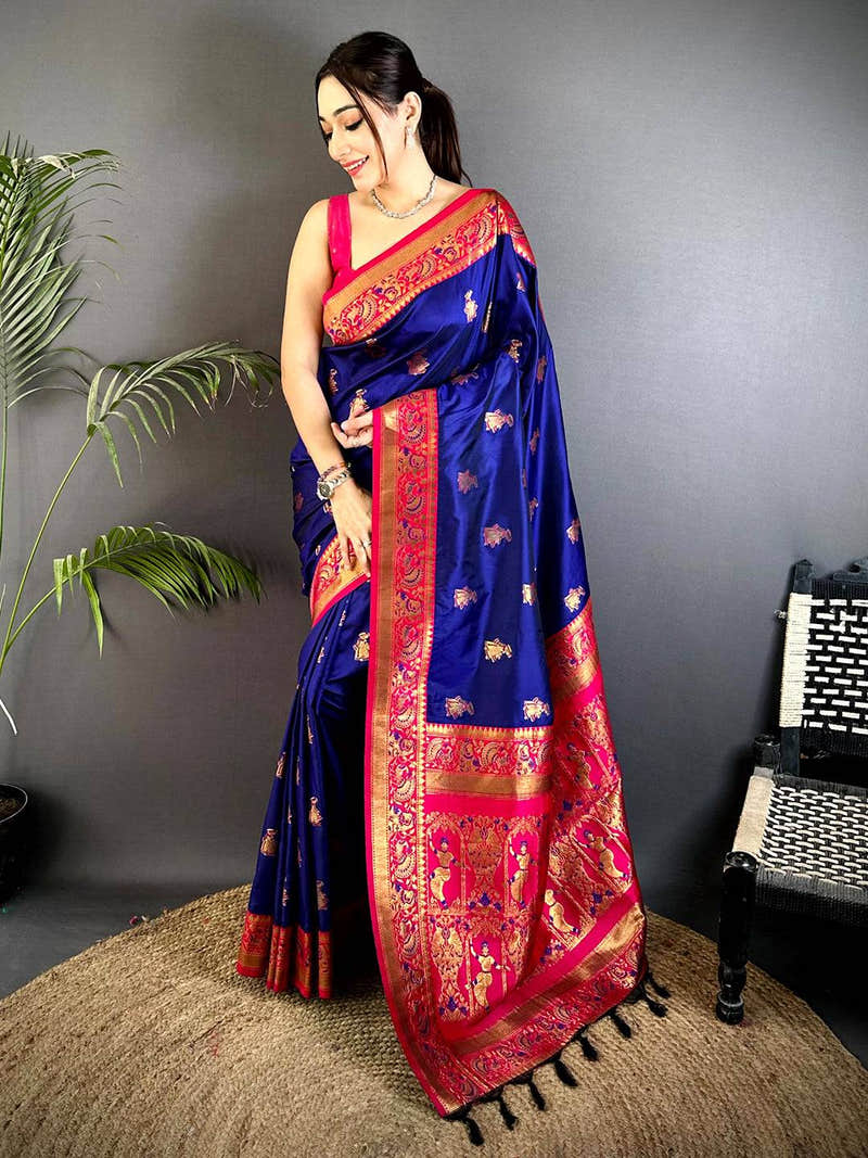 Royal Yevla Paithani Soft Silk Saree