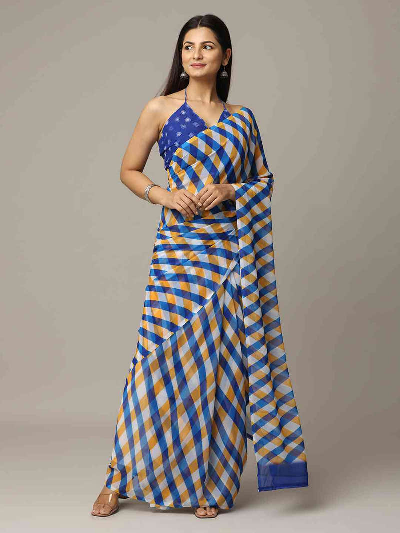 Leheriya Soft Georgette Digital Print Party Wear Saree