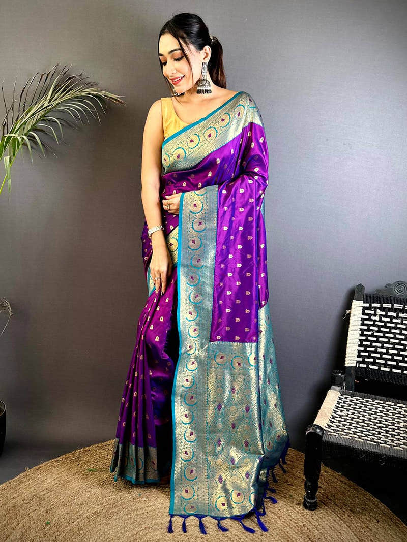 Heritage 1000 Butti Soft Silk Saree