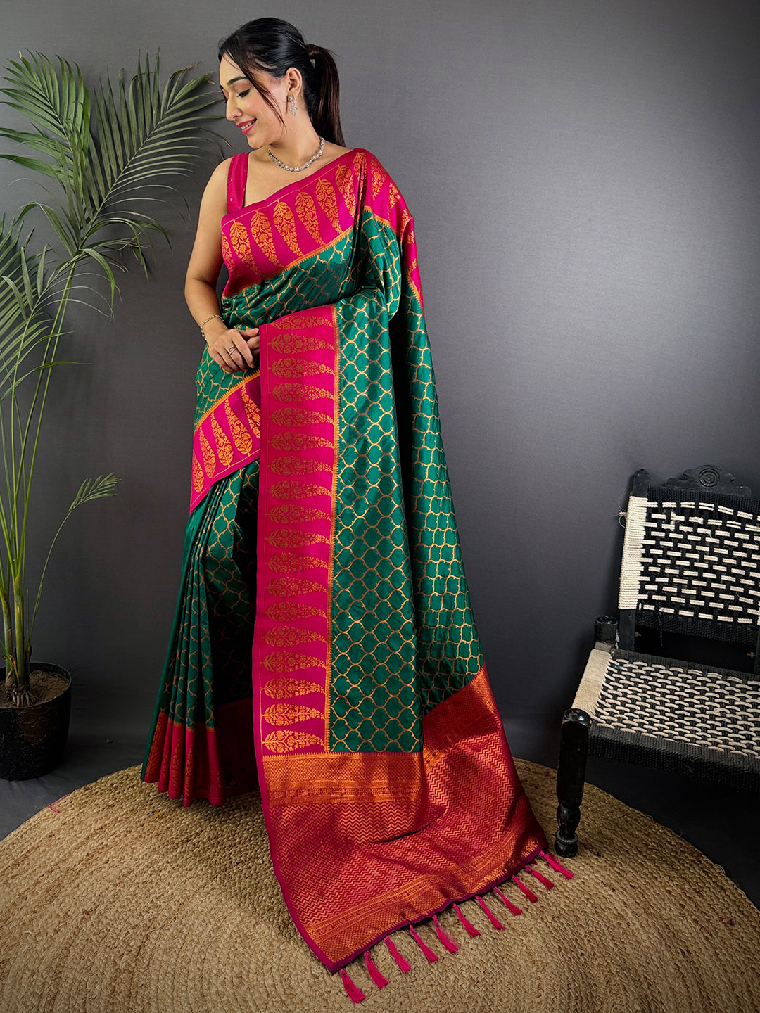 Rama Soft Banarasi Katan Silk Saree