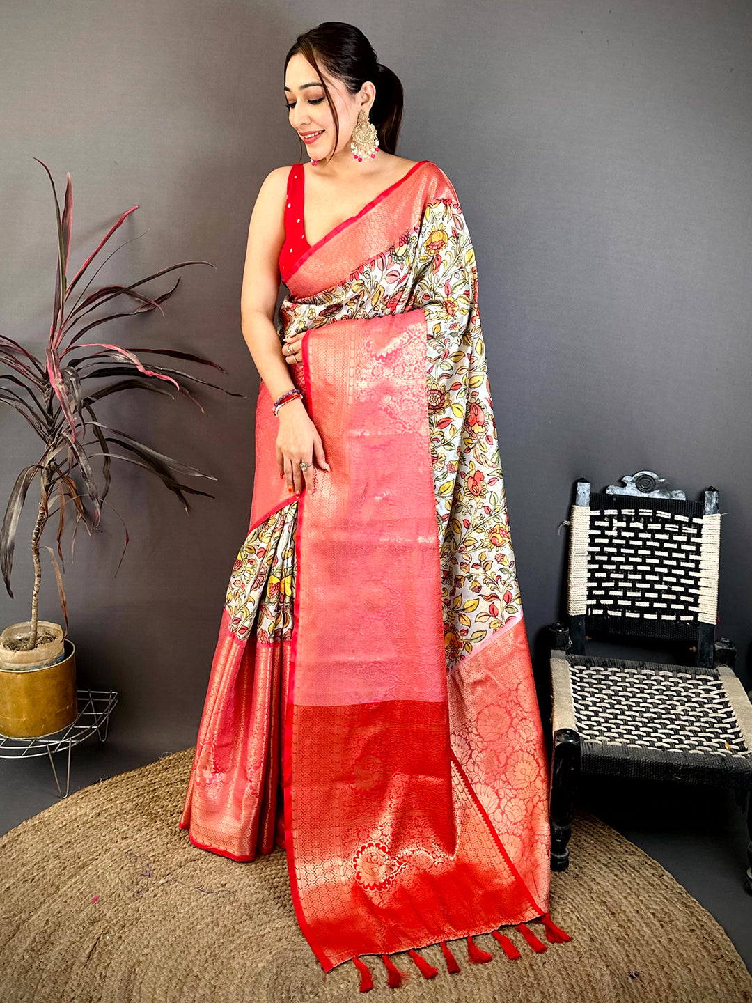 Classic Soft Silk Digital Print Kanchi Saree
