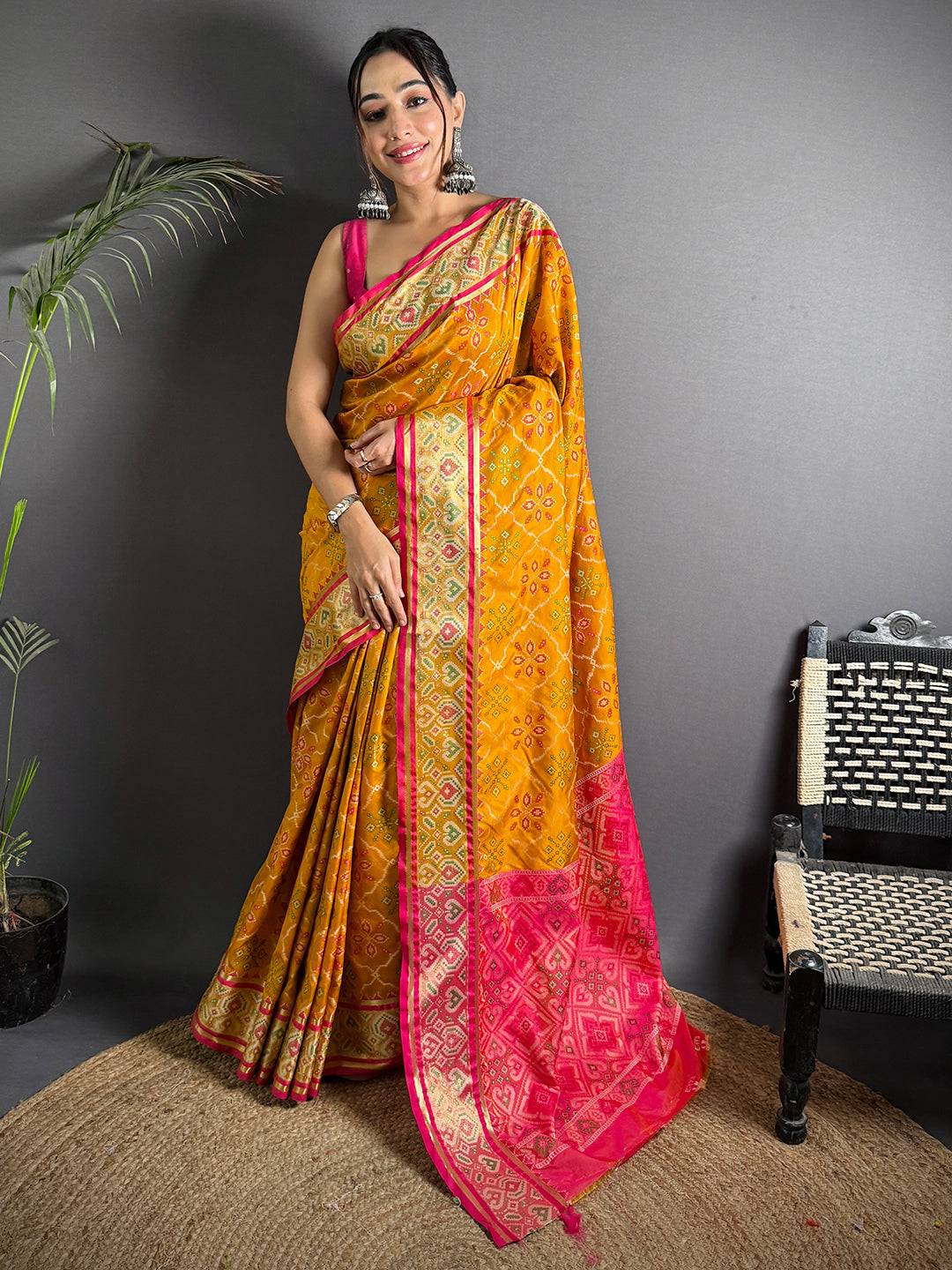 Graceful Pochampally Patola Silk Saree
