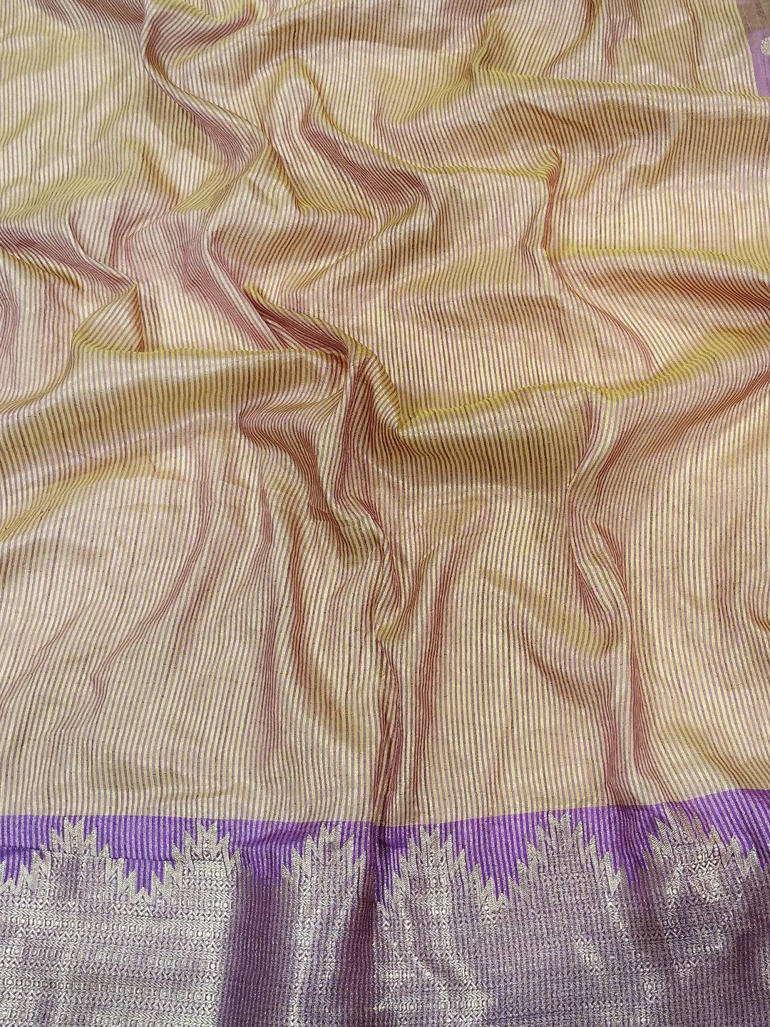 Choco Hand Dyed Raw Silk Saree