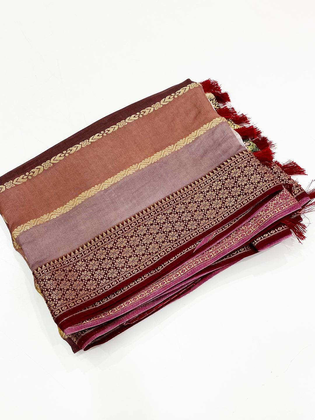Majestic Soft Silk Kalamkari Zari Stripe Saree