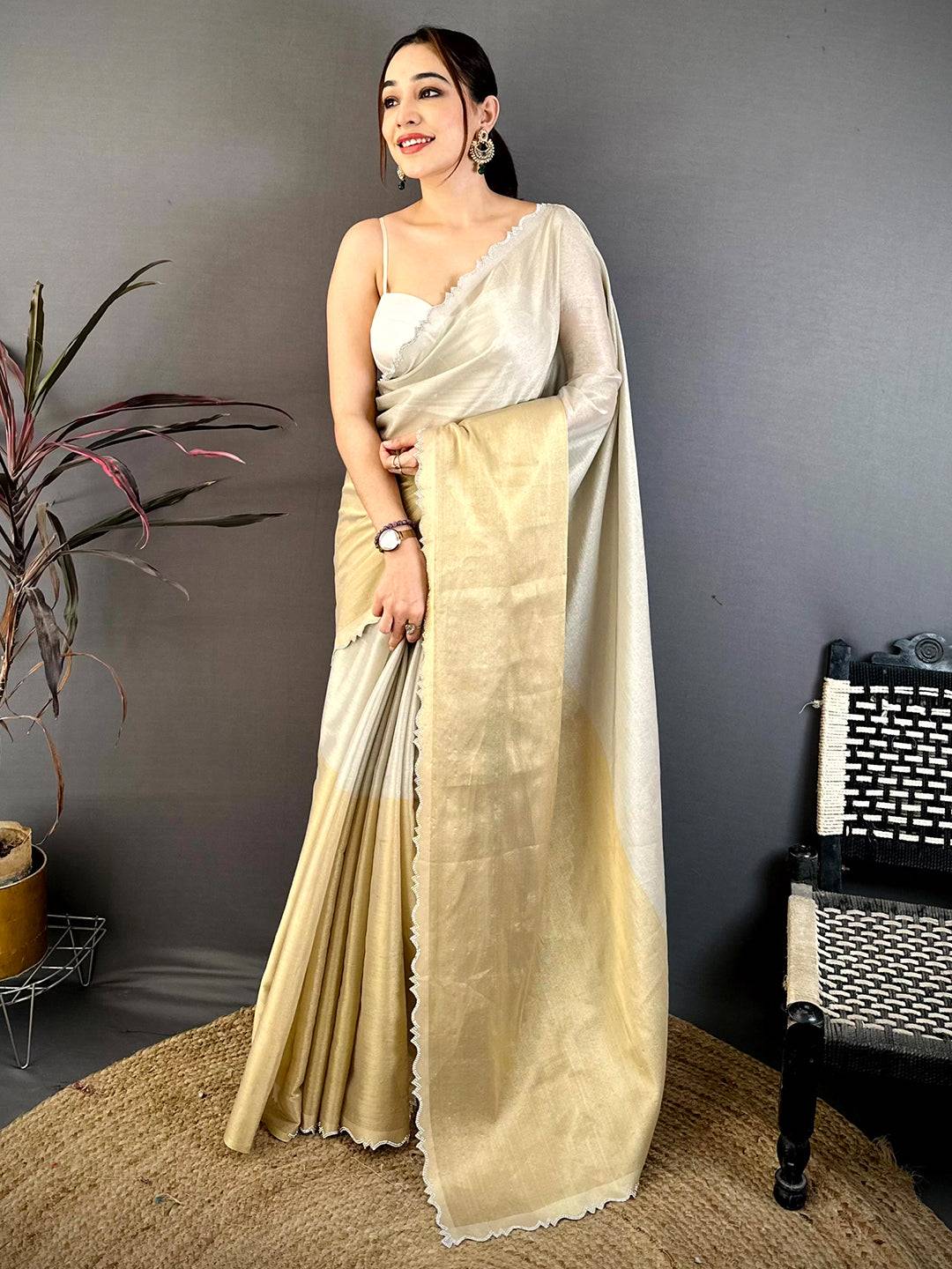 Stylish Soft Chiffon Stone Work Saree