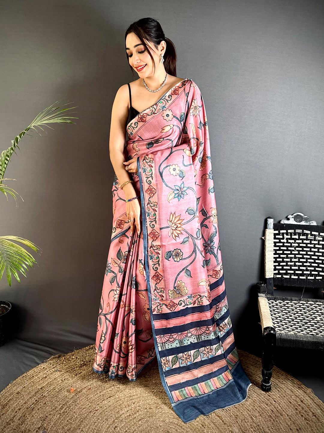 Opulent Pastel Kalamkari Saree