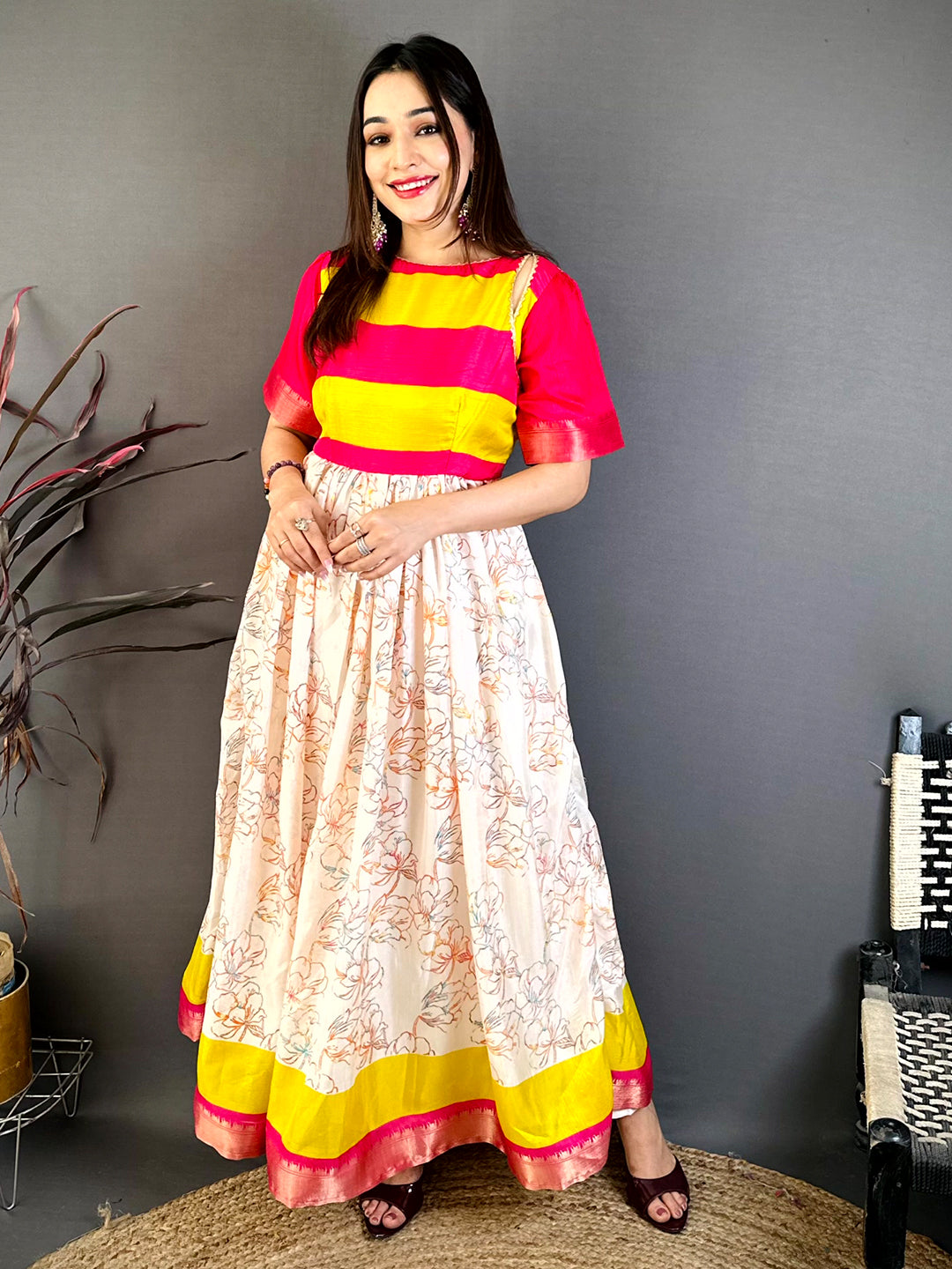 Elegant Soft Kota Doriya Ethnic Dress