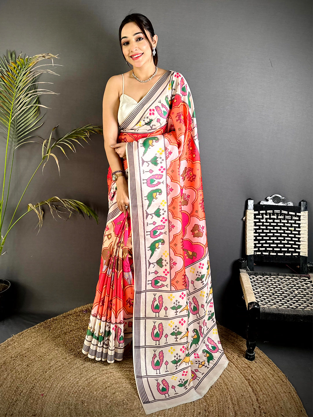 Classic Soft Tussar Silk Pochampally Saree