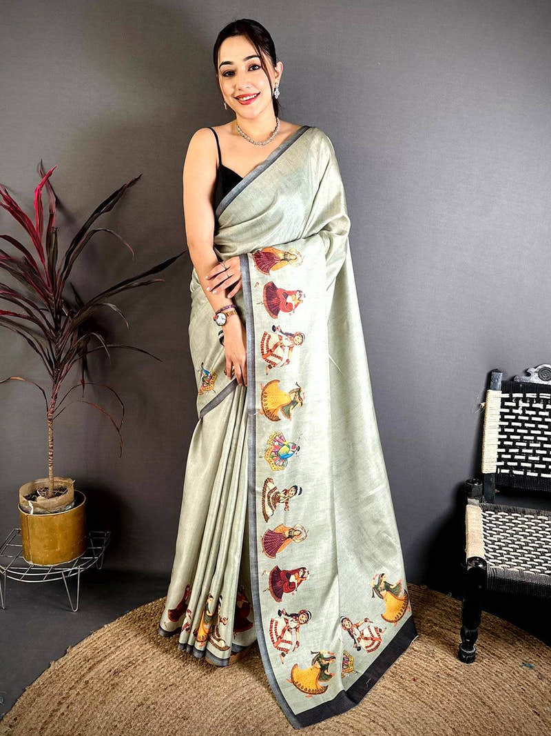 Regal Bharatanatyam Doll Tussar Saree