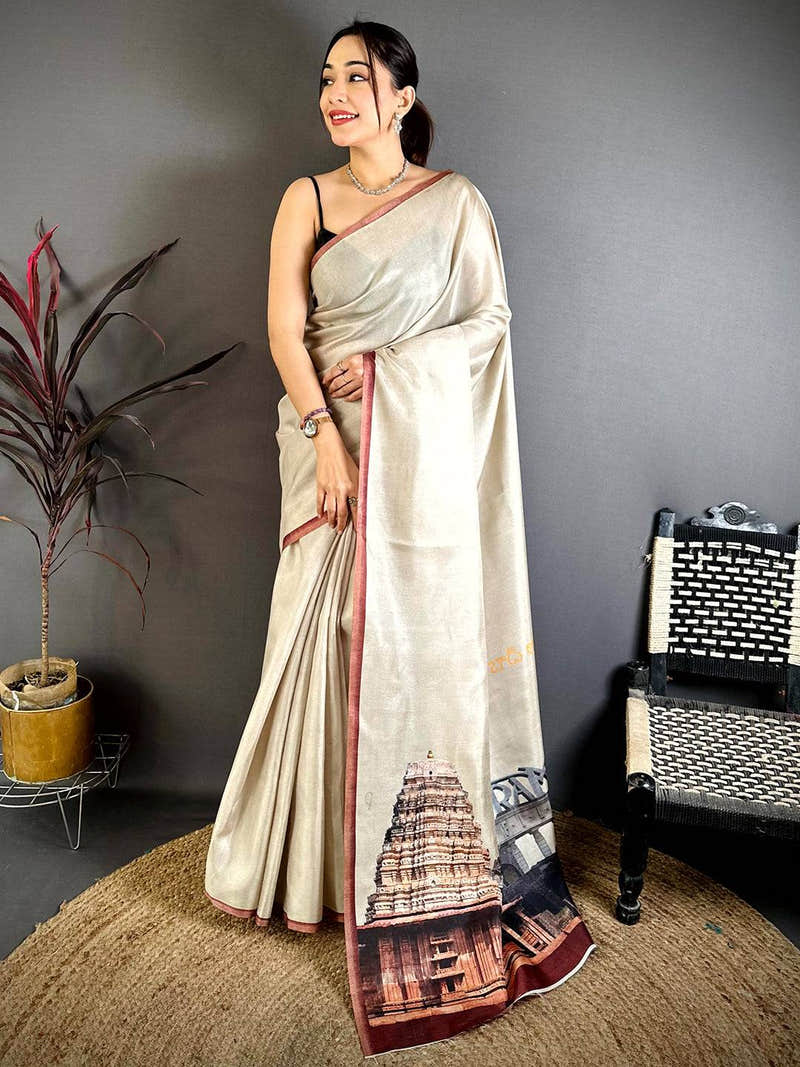 Telangana Opulent Digital Print Saree