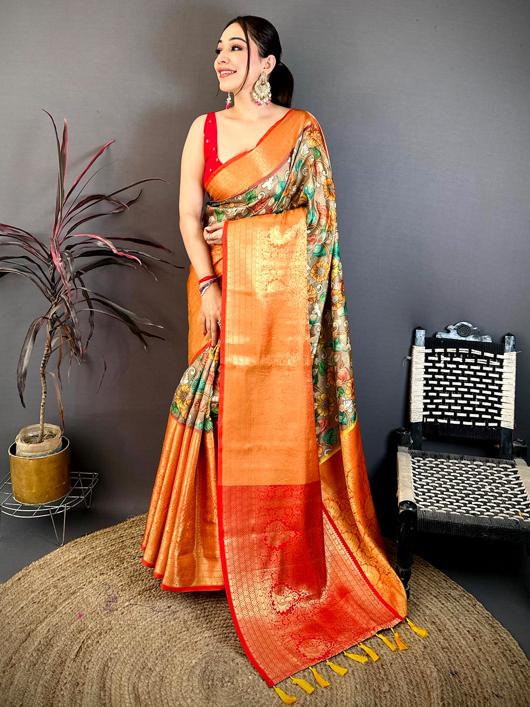 Royal Soft Silk Digital Print Kanchi Saree