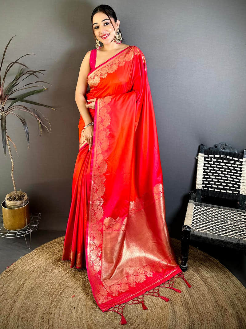 Opulent Ombre Weaving Mashru Silk Saree