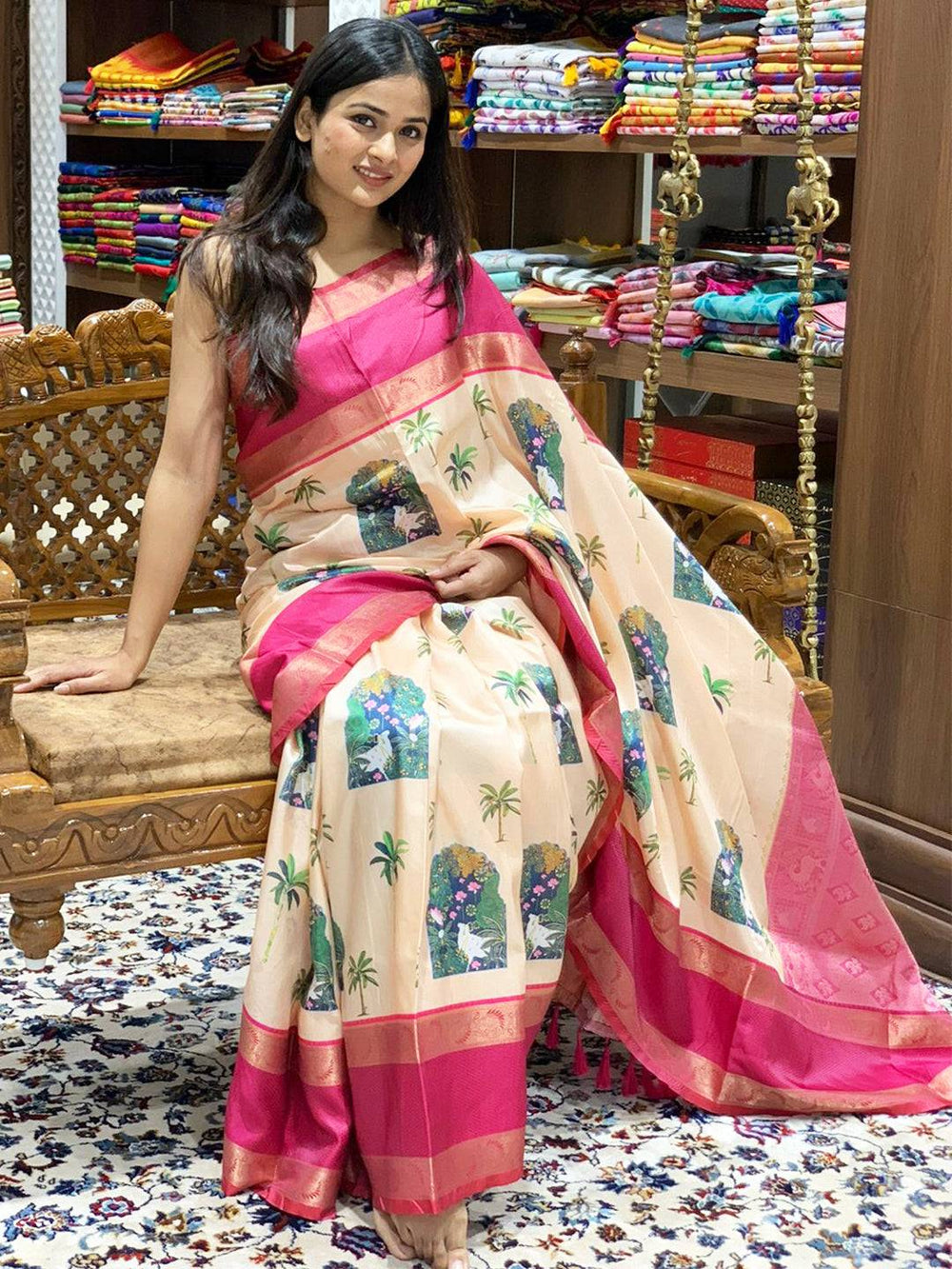 Opulent Pichwai Soft Silk Saree