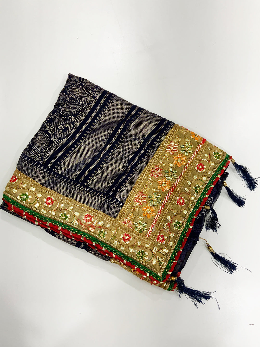 Celestial Bandhej Print Chiffon Saree