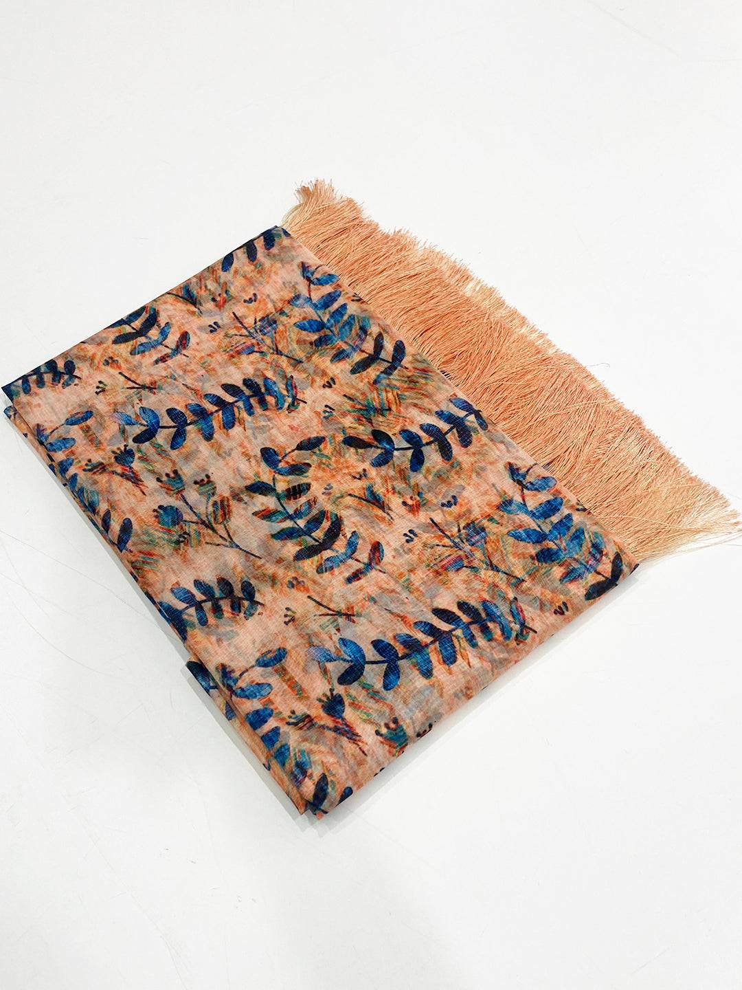 Elegant Peach Tebi Silk Saree