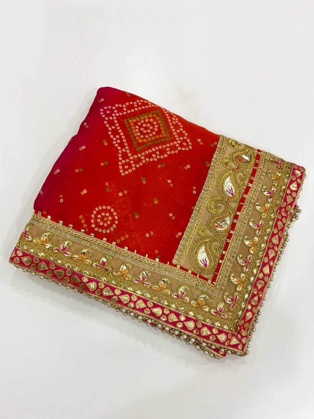 Heritage Foil Bandhani Saree
