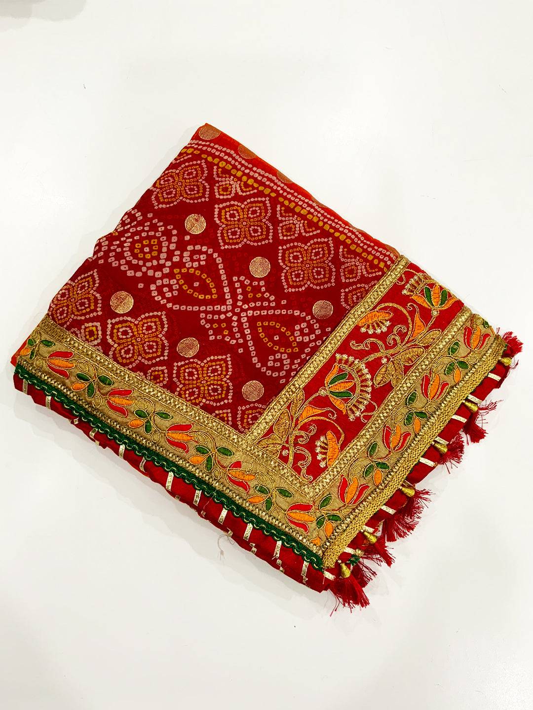 Glamorous Bandhej Print Saree