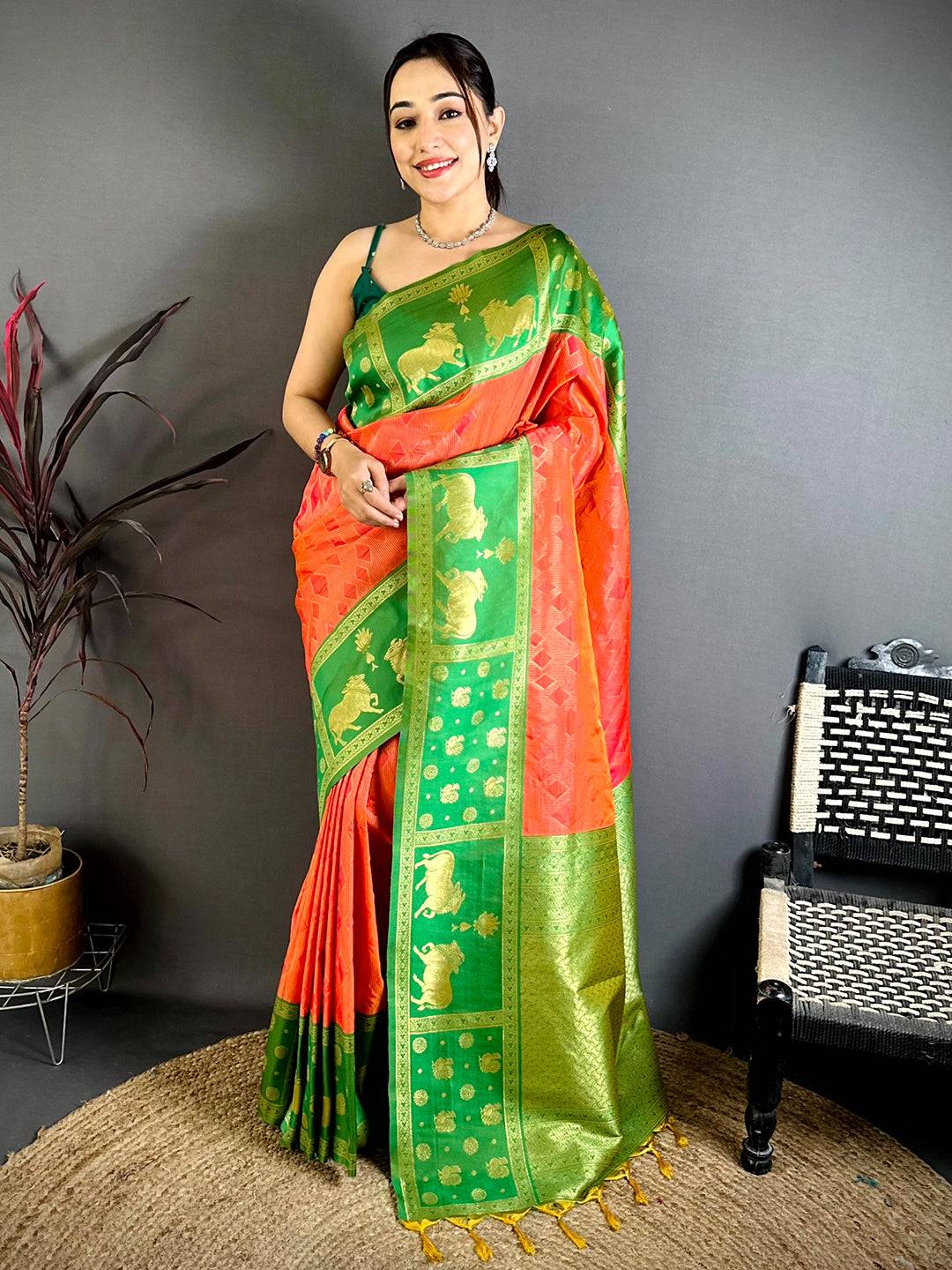 Heritage Aura Dual Tone Silk Saree