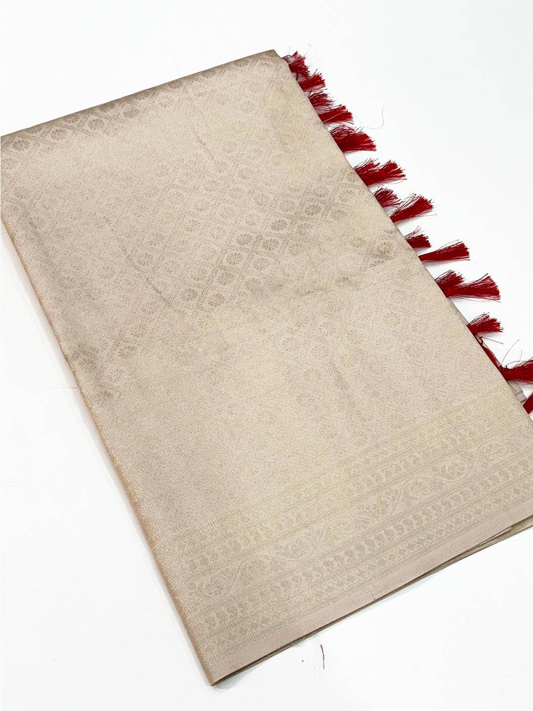 Artistic Soft Kanjivaram Kalamkari Pallu Saree