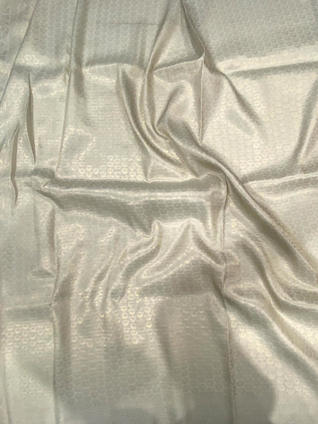 Off White Kanjivaram Digital Silk Saree
