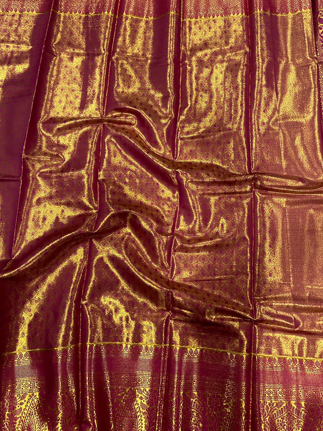 Dharmavaram Feather Zari Woven Saree