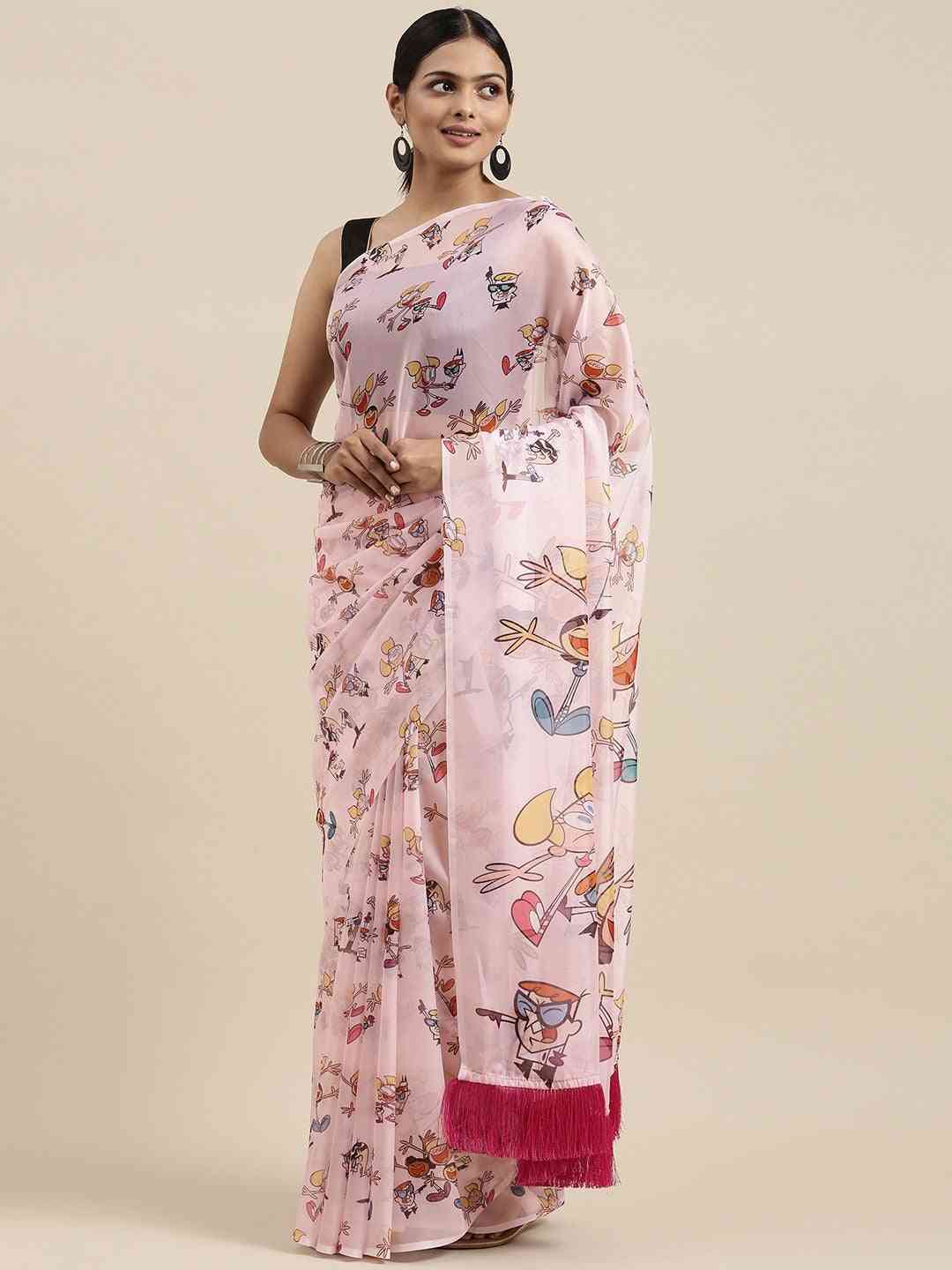 Exclusive Pink Colour Pure Silk Saree