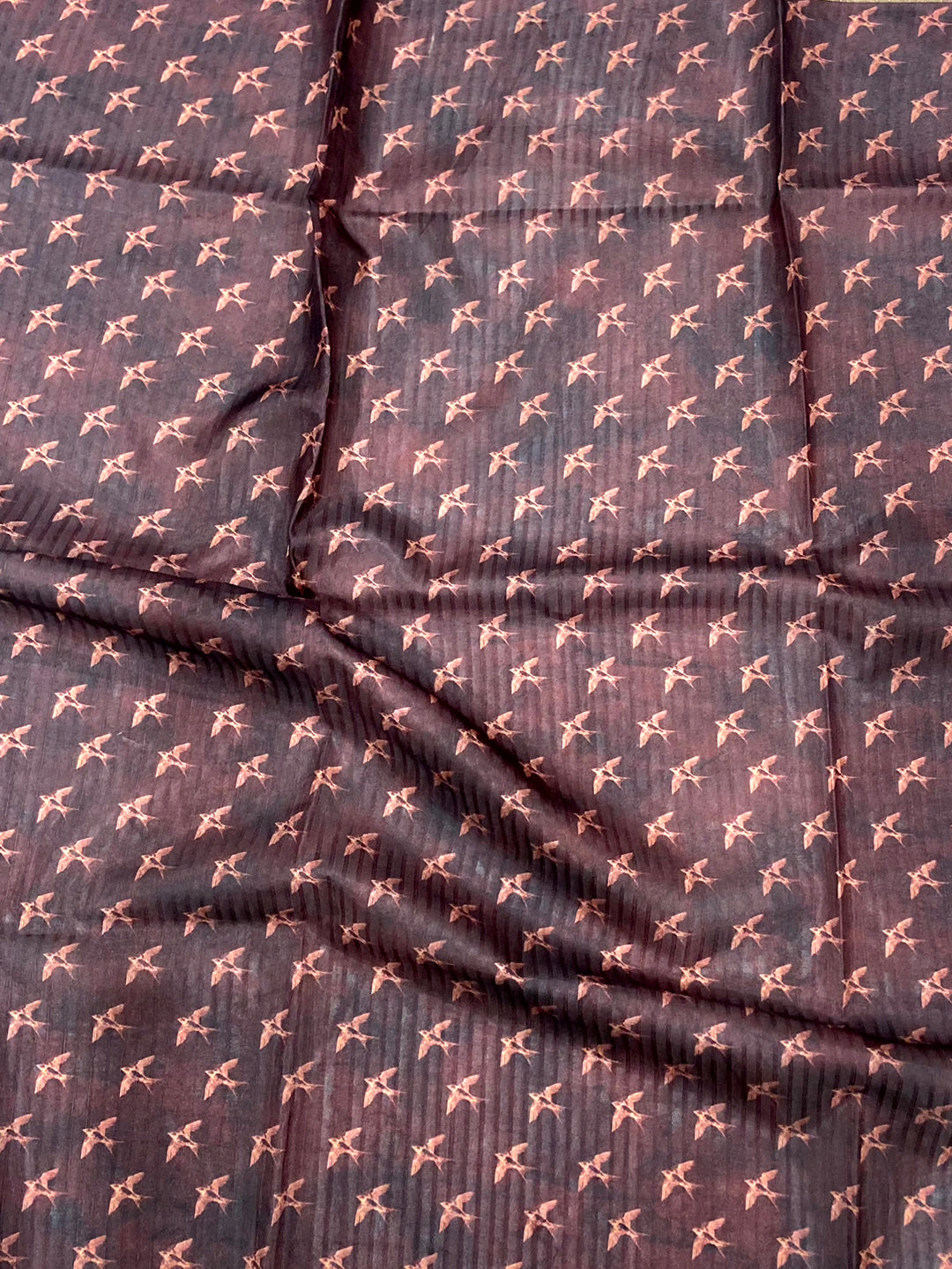 Rose Pink Floral Grace Soft Silk Tissue Saree