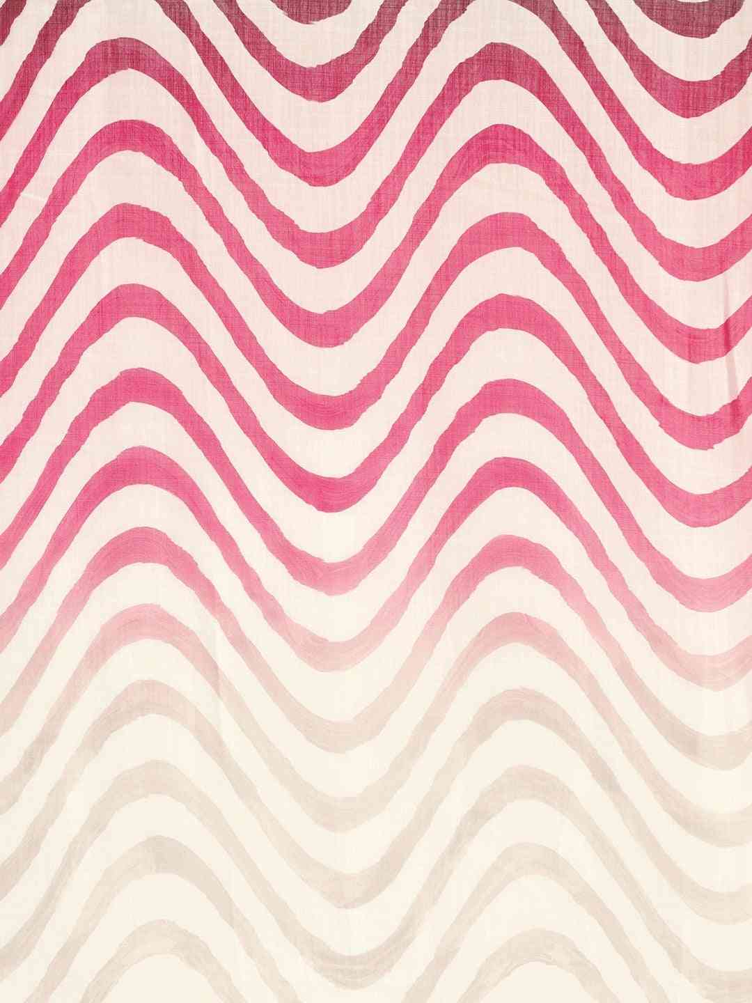 Beautiful Linen Floral Print With Ikat Saree