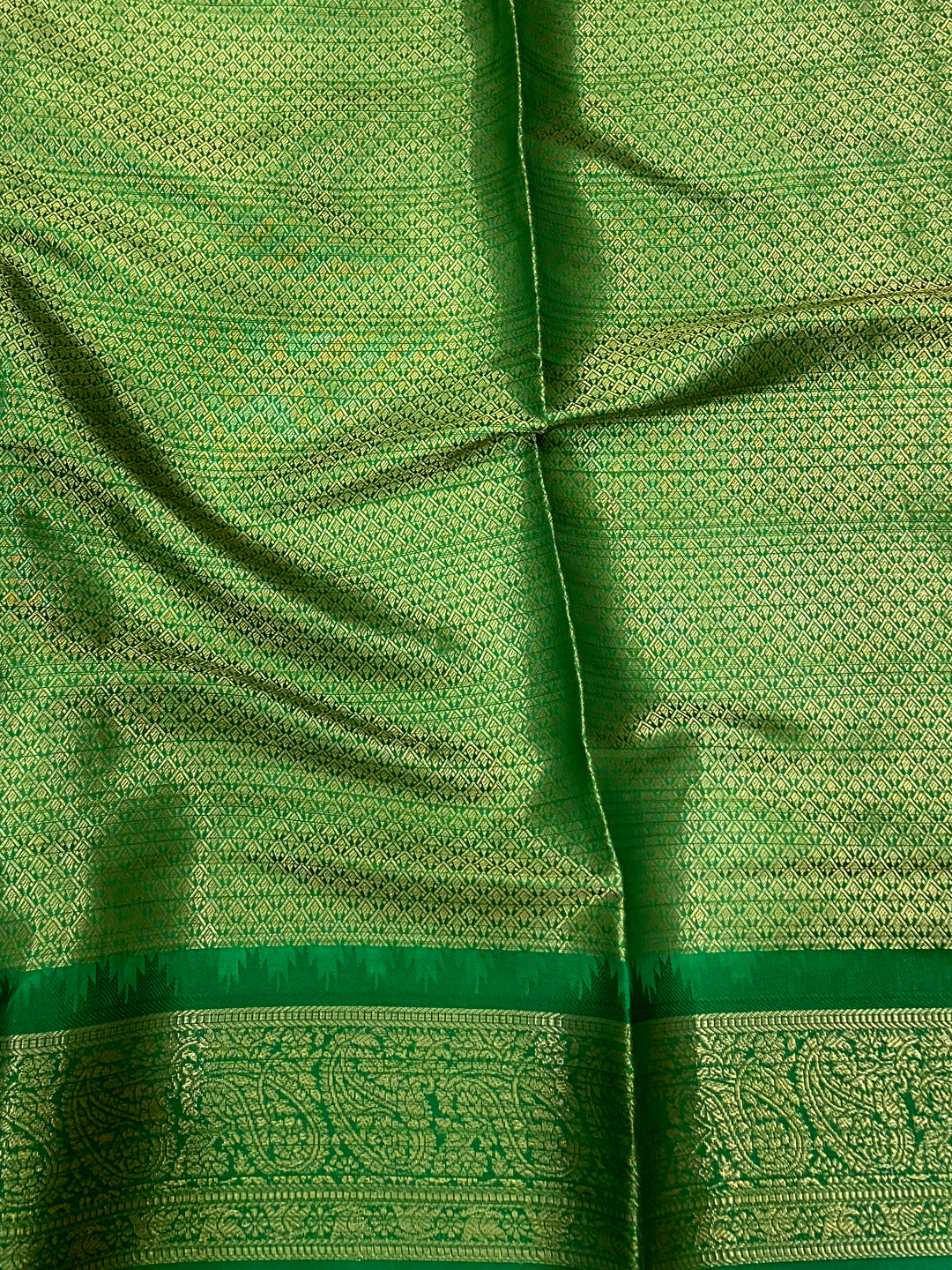 Green Kovai Rettapet Border Digital Print Saree