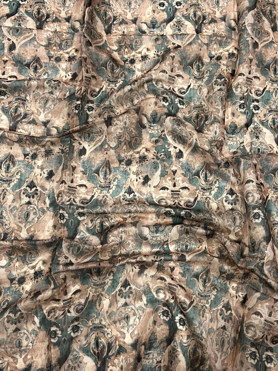 Blue Tussar Blossom Saree