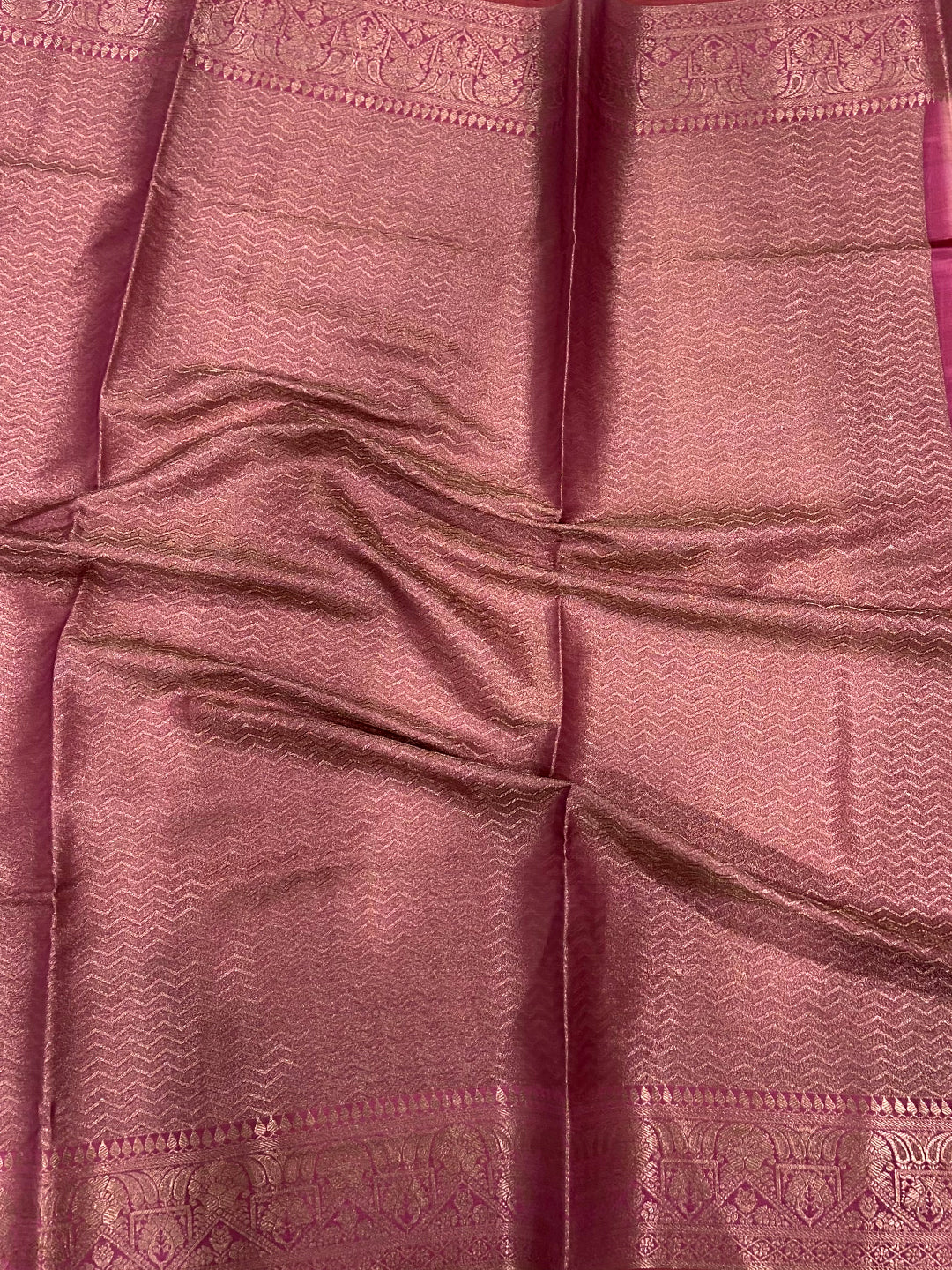 Pink Bamboo Silk Floral Saree