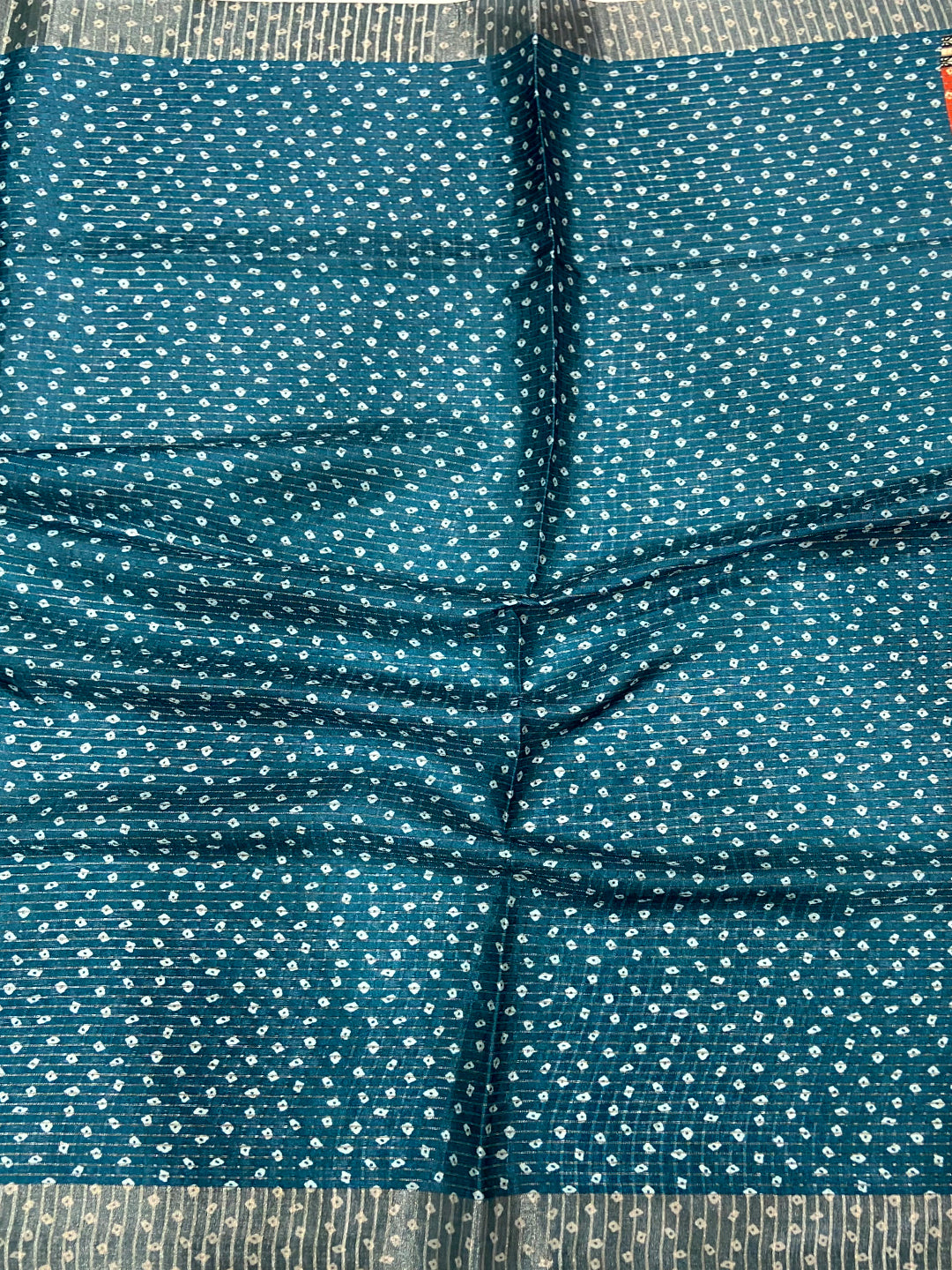 Radiant Silk Blend Bandhani Print Saree