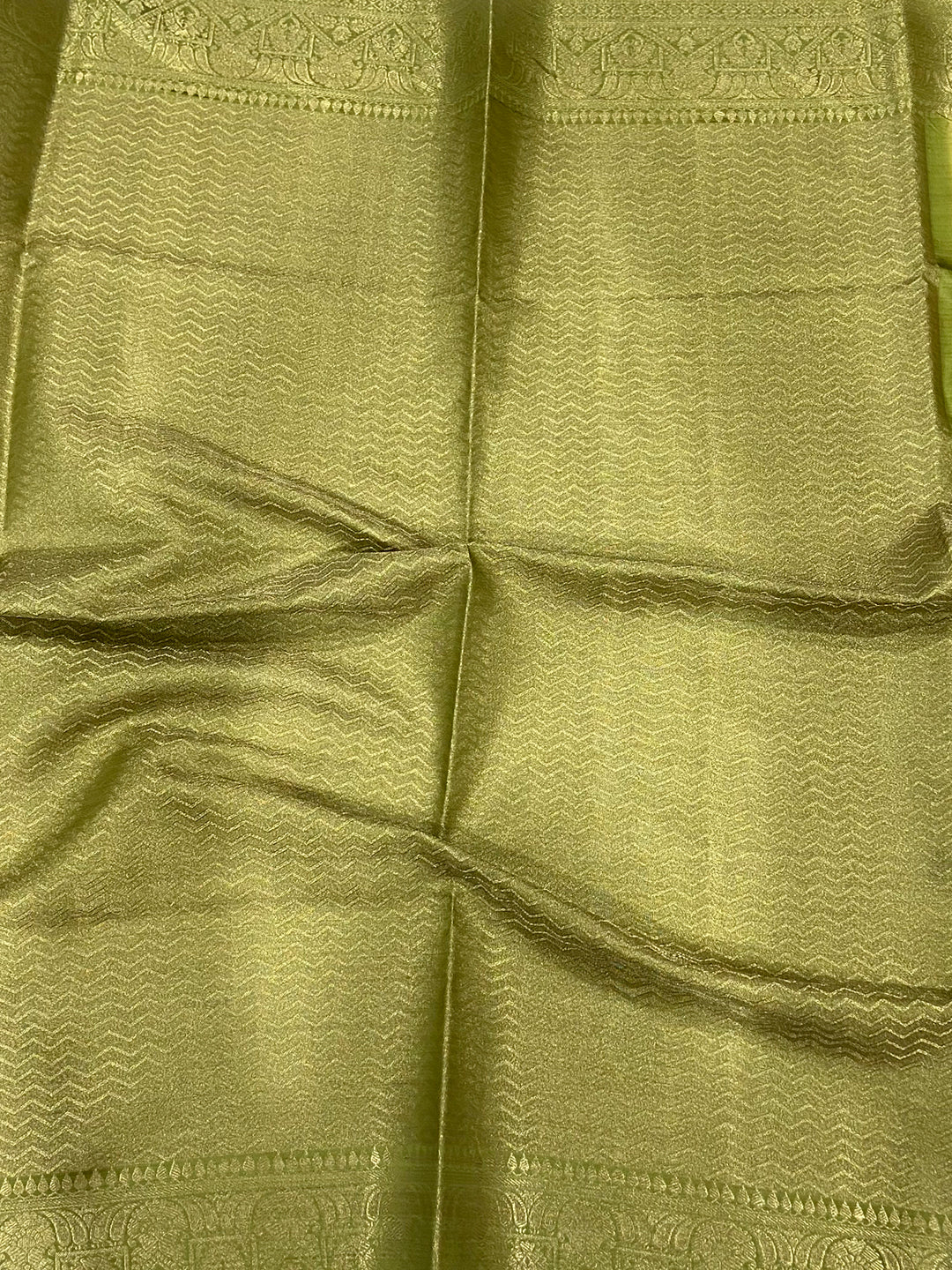 Olive Bamboo Silk Floral Saree