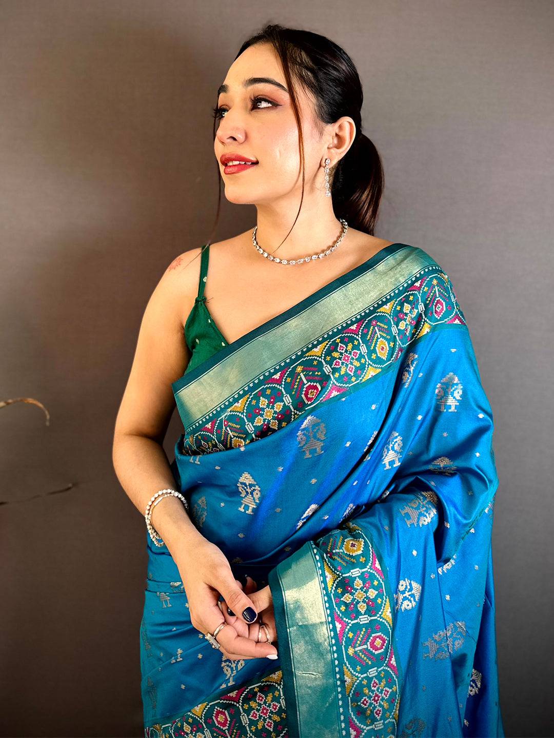 Radiant Gold Zari Double Tone Pattu Saree
