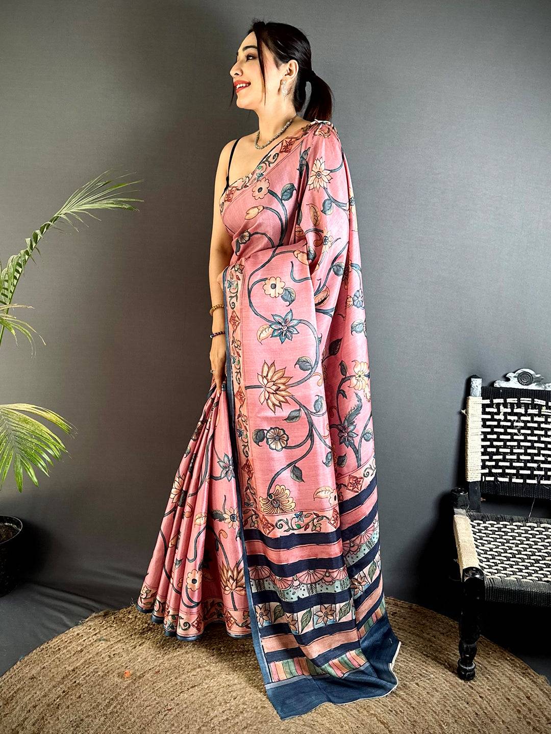 Opulent Pastel Kalamkari Saree
