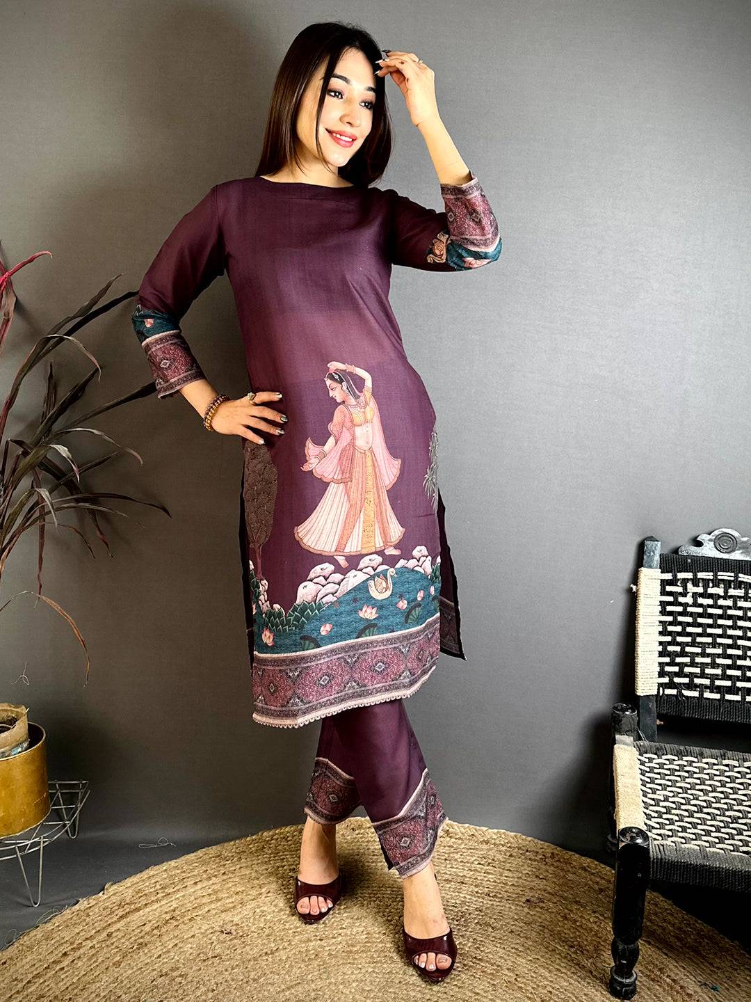 Aura Kalamkari Digital Print Kurti