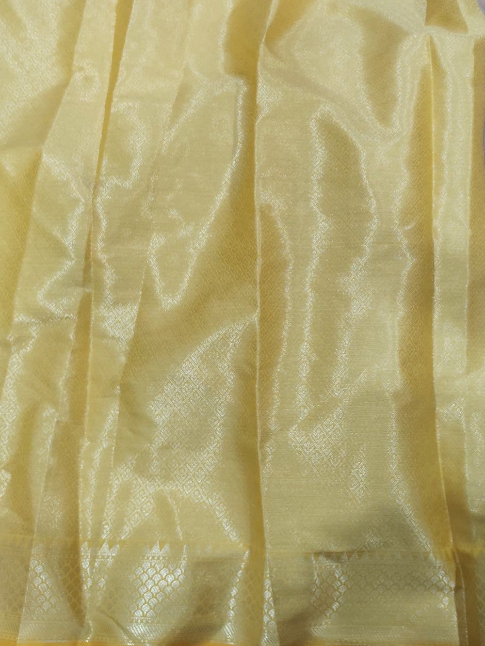 Pastel Lavender Kota Kora Meenakari Saree