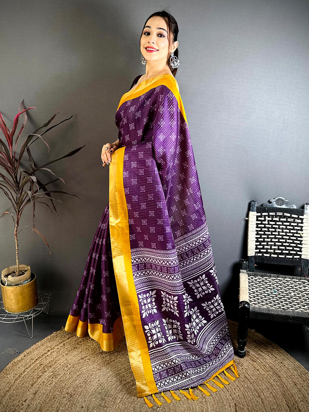 Regal Tussar Black Zari Weave Saree