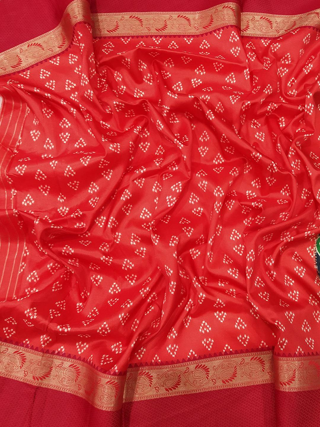 Detailed view of Gadwal border on Pochampally saree