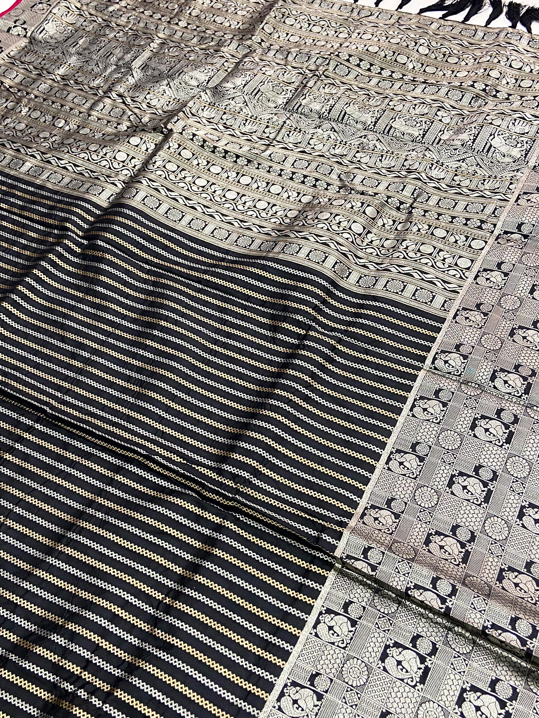 Majestic Black Kanjivaram Silk Saree