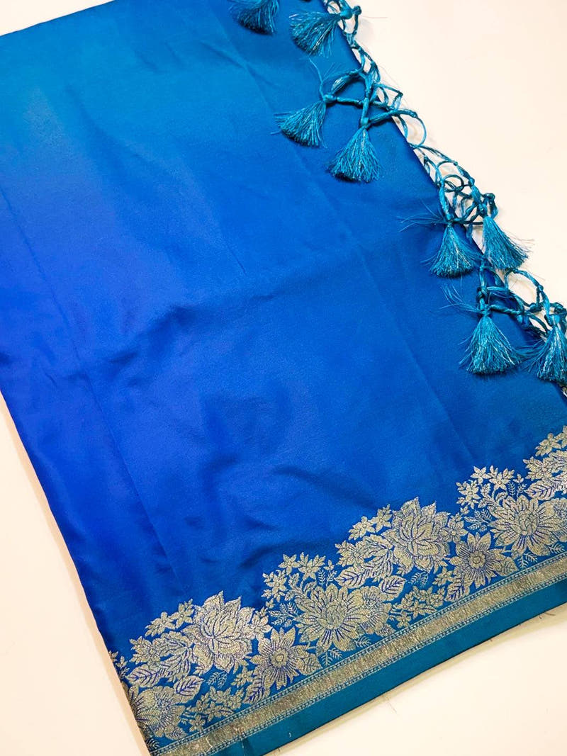 Radiant Ombre Weaving Mashru Silk Saree