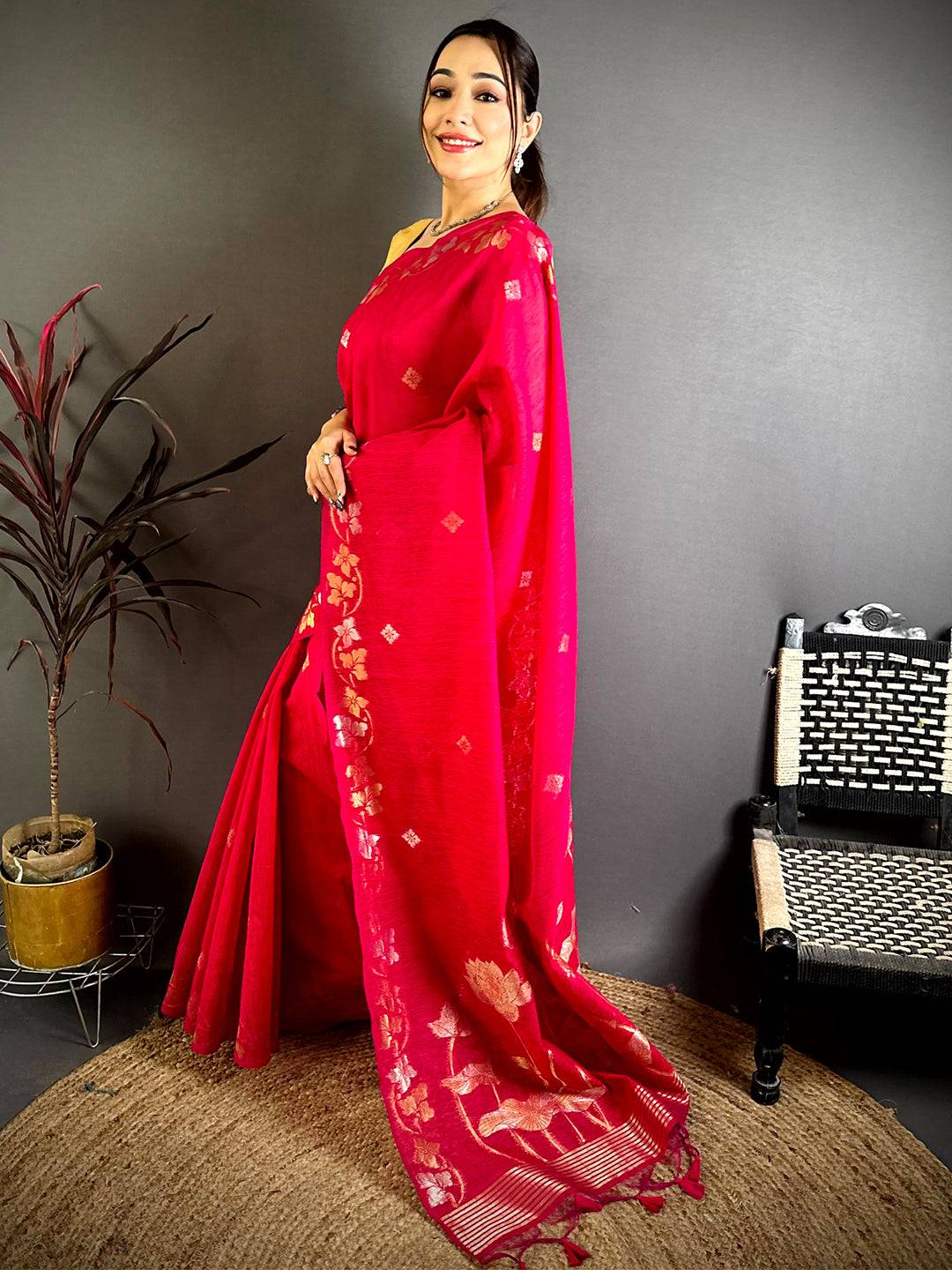 Rani Sona Chandi Munga Saree